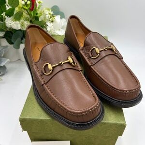 Men’s Gucci horse bit 1953 leather loafers size 11.5 fits 12.5 US made in Italy